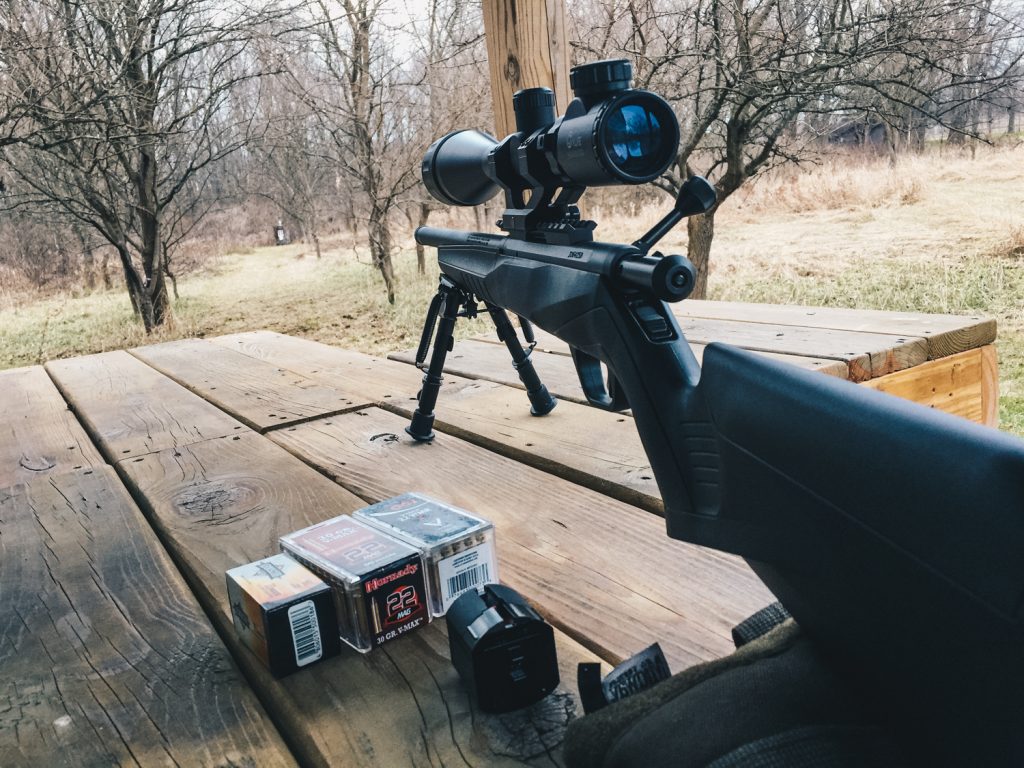 Savage looking downrange
